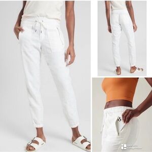 Athleta 100% linen joggers